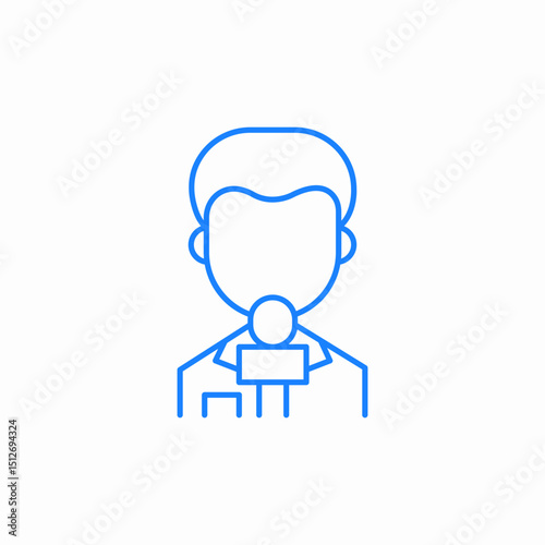 interviewer microphone news icon sign vector