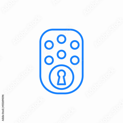 keypad lock security icon sign vector