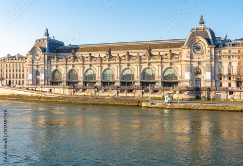 Photos Orsay museum (Musee d’Orsay) along Seine river in Paris, France