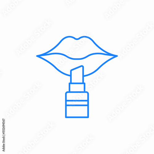 lipstick lips makeup icon sign vector