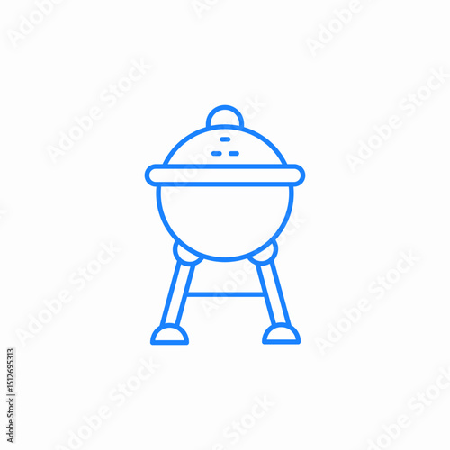 outdoor grill barbecue icon sign vector