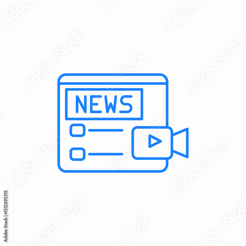 online newspaper website icon sign vector