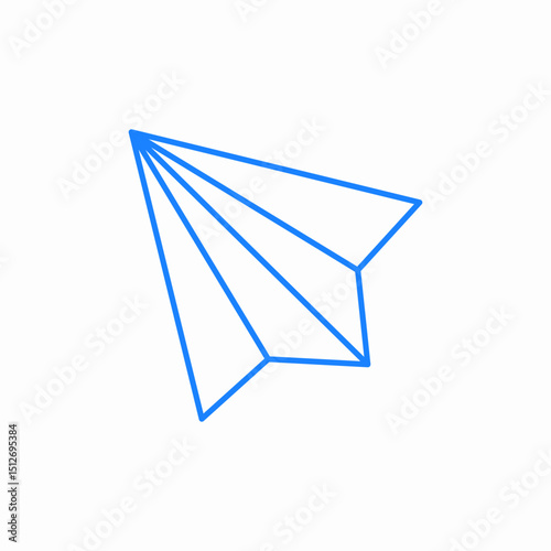 paper plane flight icon sign vector