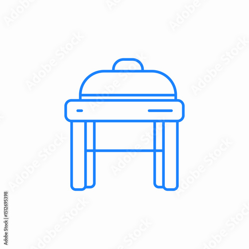 outdoor grill table icon sign vector