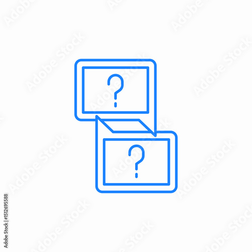 question mark bubbles icon sign vector
