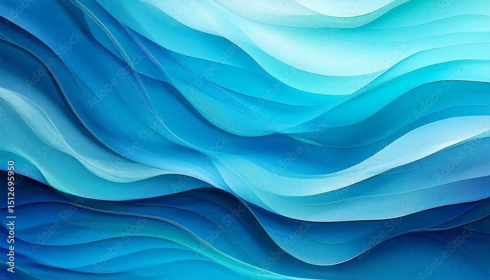 Obraz premium Abstract blue wave forms