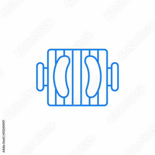 sausages grill food icon sign vector