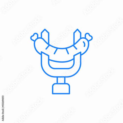 sausage grill fork icon sign vector