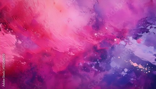 Abstract pink and purple swirl painting