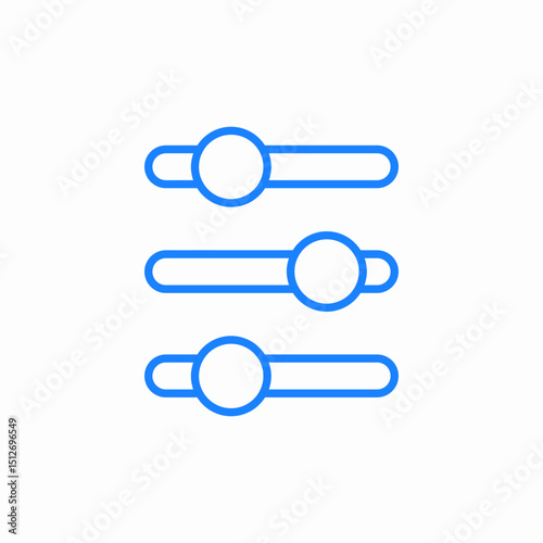 slider control settings icon sign vector