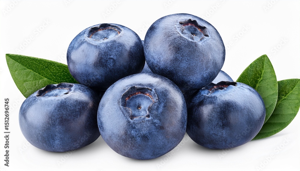 Obraz premium blueberries isolated on transparent background
