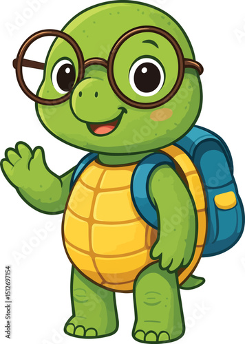 turtle on a white background and vector 
