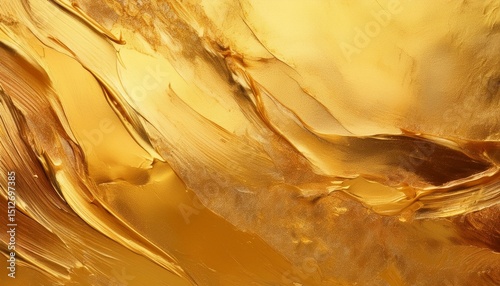 Golden abstract brushstrokes