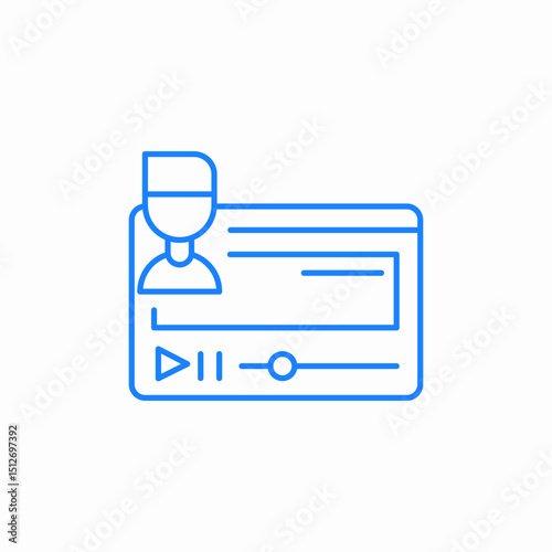 video profile media icon sign vector