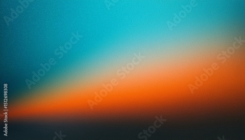 Teal to orange gradient sky