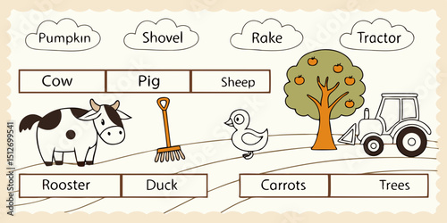 Design A Farm Themed Line Drawing With Various Lab 2