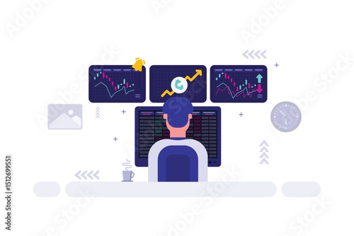 Vector illustration of financial analysis
