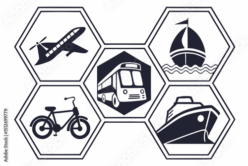 Design A Minimalist Set Of Transportation Logo Ico 4