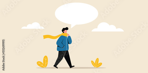 Think big, ambition to success, dream big to change the world or contemplation to get solution to solve big problem, imagination or creativity concept, smart businessman thinking with 