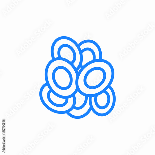 alveoli lung human body icon sign vector