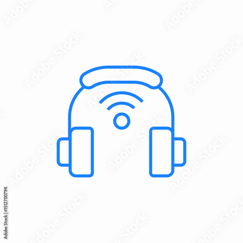 audio guide headphones icon sign vector