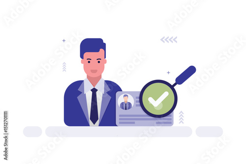 Vector illustration of applicant screening