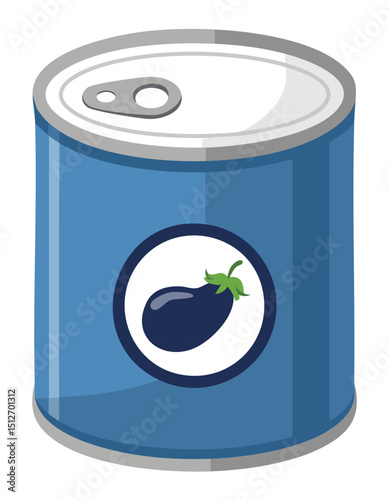 canned food icon with white background vector stock illustration