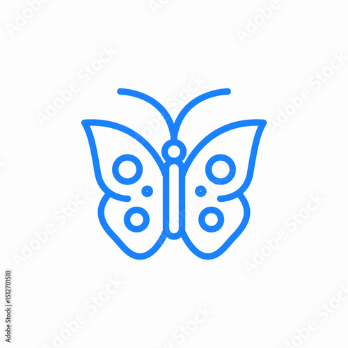 butterfly animal icon sign vector