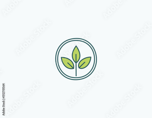 Ecology leaves go green logo illustration - Vector