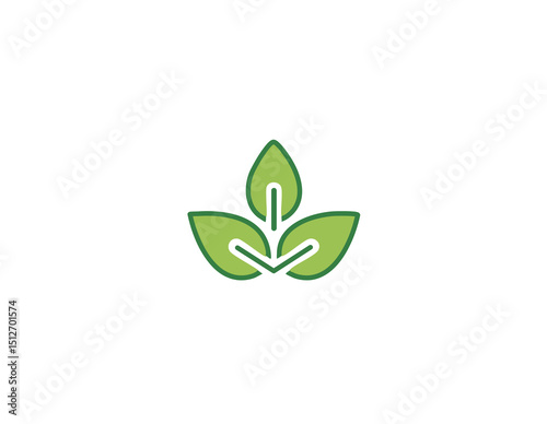 Ecology leaves go green logo illustration - Vector