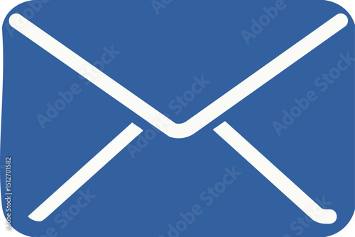Email Marketing Icon Blue Vector Illustration