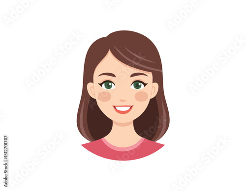 Face sign icon, vector illustration. Flat design style
