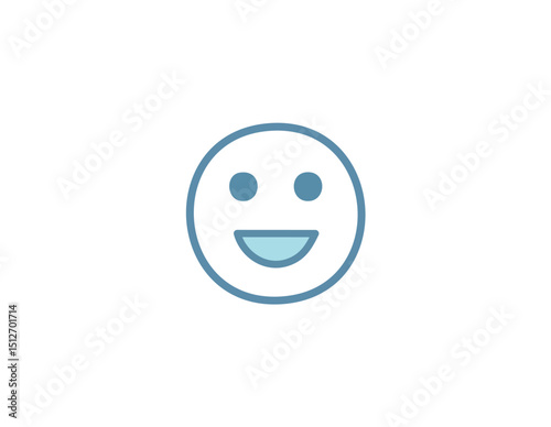 Face sign icon, vector illustration. Flat design style
