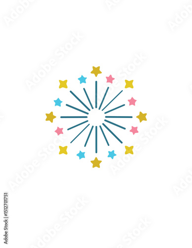 Fireworks Logo Template vector symbol nature