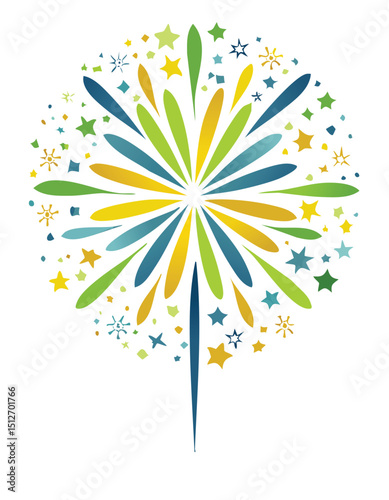 Fireworks Logo Template vector symbol nature