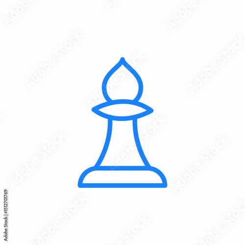 chess pawn figure icon sign vector