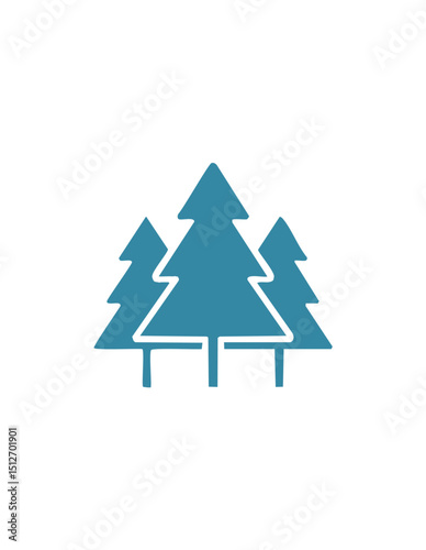 Forest icon vector stock illustration
