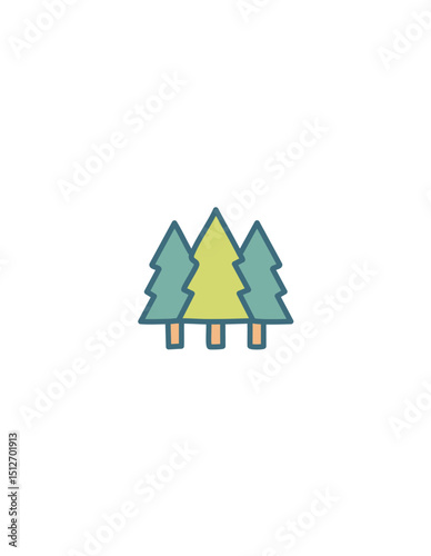 Forest icon vector stock illustration