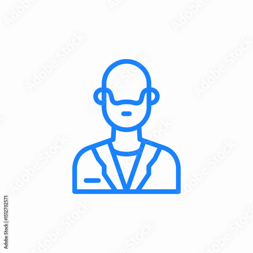 doctor physician male icon sign vector