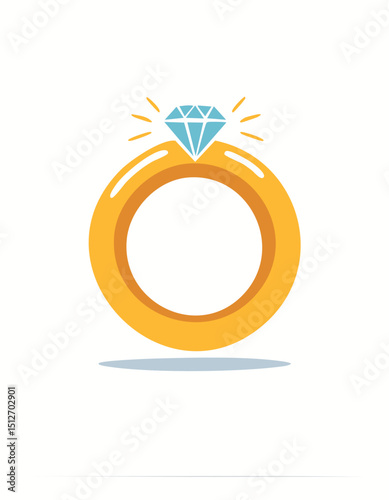 Rings simple clip art vector illustration