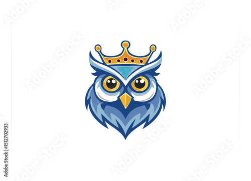  Royal Owl Head Logo Design, brand identity logos vector, modern logo, Logo Designs Vector Illustration Template
