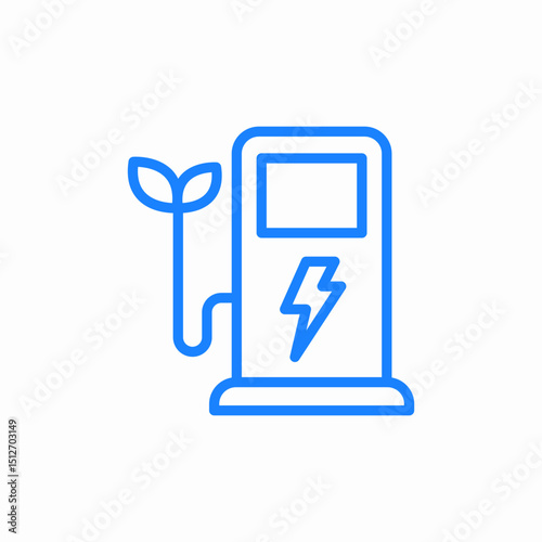 ev charging station icon sign vector