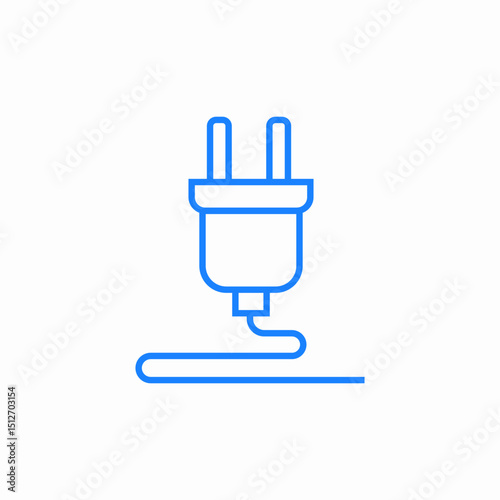 electric power plug icon sign vector