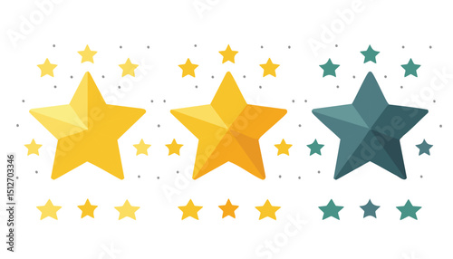star icon collection trendy flat design.eps, star icon collection trendy flat design
