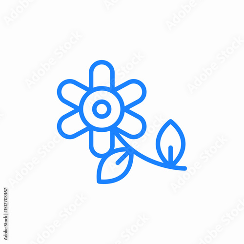 flower nature plant leves icon sign vector