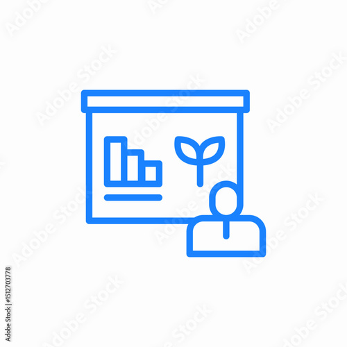 growth data presentation icon sign vector