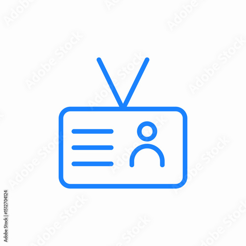 id card badge icon sign vector