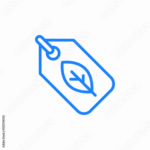 leaf price tag icon sign vector