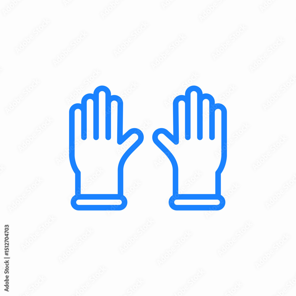 medical gloves pair icon sign vector medical gloves pair icon sign vector