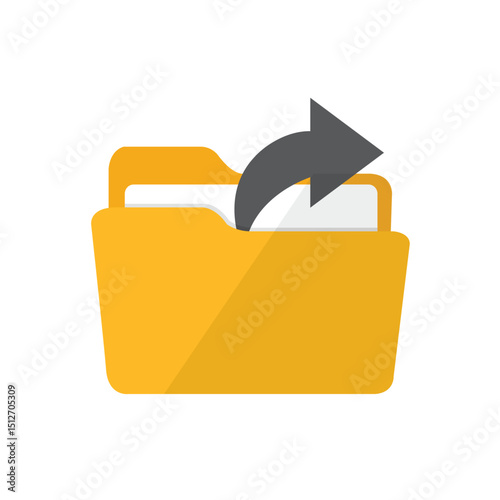 File sharing icon. Share icon. Share Folder. Share file. Flat icon. Arrow. 